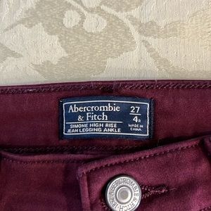 Abercrombie and Fitch Simone high rise Jean legging ankle size 27; 4R